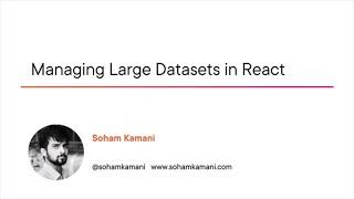 React Skills: Managing Large Datasets in React Course Preview
