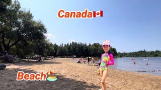 Voyageur  Provincial Park Ontario //Beach️#RenuBoroCanada#Bodovlogs#Bodofamily!!