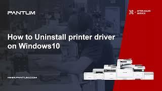 How to uninstall printer driver on Windows10