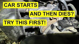 Car Starts And Then Dies Right Away? - Try This Easy Fix
