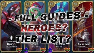 Heroes? Tier List? - Full Guides #6 - Art of Conquest