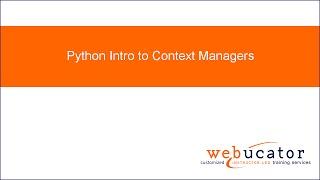 Python Intro to Context Managers