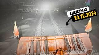 ️Snow removal at Christmas️Winter service December 24th, 2024 | Unimog U400 #asmr #Winter