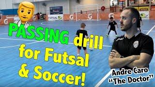 Passing drill for futsal and soccer - André Caro Futsal