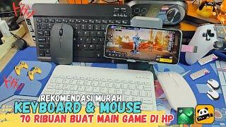 Rekomendasi Keyboard & Mouse Bluetooth 1 Set Cuma 70 Ribuan Buat ngetik & Main Game Di HP