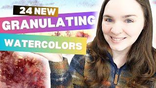 Holbein's NEW GRANULATING Watercolors!! | Taking a look at all 4 sets!