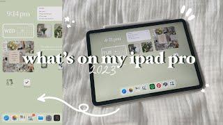 WHAT'S ON MY IPAD PRO 2023 | minimal + green aesthetic