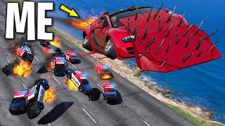 Trolling Cops with Flying Ramp Cars on GTA 5 RP