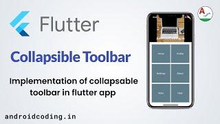 Flutter : Collapsible toolbar customization| AppBar | flutter coding