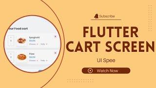 Cart Screen - Ecommerce App Flutter UI -  Speed Code