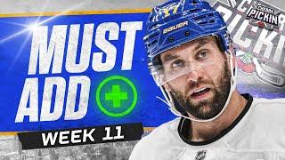 6 Must Add Players + Streamers | Week 11 | Fantasy Hockey 2024