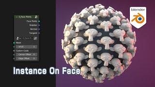 [Tut] Instance on Face with Rotation and Scale - Blender Geometry Nodes 3.4