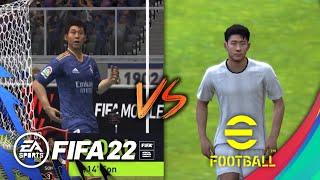 Fifa 22 mobile vs pes 2021 mobile (HIGH GRAPHICS COMPARISON)