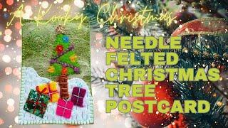 NEEDLE FELT POSTCARD - Christmas Tree