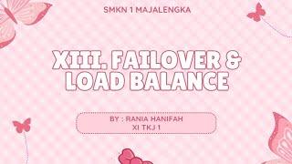 XIII. FAILOVER LOAD BALANCE