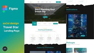 Figma UI Design Beginners Tutorial: Make a Travelling Landing page