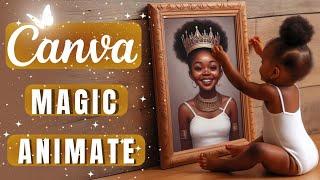 How to Use Magic Animate  on Canva - New Pro Feature