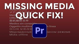 MISSING MEDIA For These Clips QUICK FIX in Adobe Premiere Pro in 2023 (Tutorial)