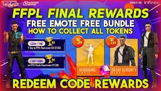 Free Fire FFPL Final Rewards | FFPL Free Bundle | FFPL Final Free Emote | FFPL Redeem Code Rewards