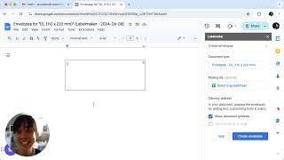 How to print envelopes from Google Docs