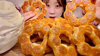 ASMR Baked Mochi Donut【Mukbang/ Eating Sounds】【English subtitles】