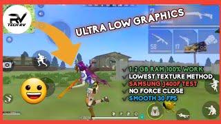 [NEW] Free Fire Ultra Low Graphics For 1 GB Ram Lag Fix 100% work|GL tools Setting Free fire No lag.