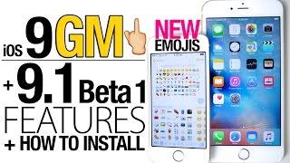 iOS 9 GM & iOS 9.1 Beta 1 Released! NEW Features Review + How To Install