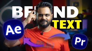 Behind Text Effect in After Effects And Adobe Premiere