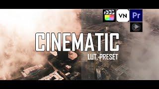 Cinematic color grading  in adobe premiere ,fcp x,edius and VN with LUT