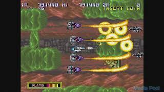 Thunder Cross (Arcade) Playthrough longplay retro video game