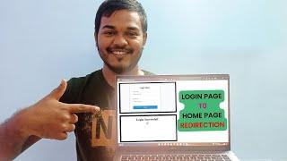 How To Make Login Page to Home Page Redirection Using HTML,  CSS  & JAVASCRIPT Step By Step 2022