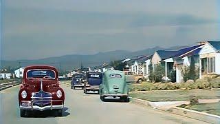 Los Angeles 1940s, Residential Area in color [60fps, Remastered] w/sound design added