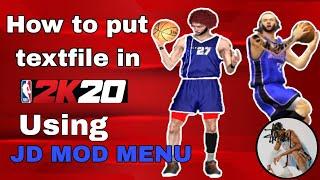 How to Put Textfile in Nba 2k20 mobile using Jd Mod Menu | Jdiel2k #nba2k20mobile #nba2k20