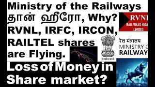 These 4Railway shares தான் ஹீரோ RVNL Share IRCON RAILTEL IRFC share Nazara share SJVN ITC Share