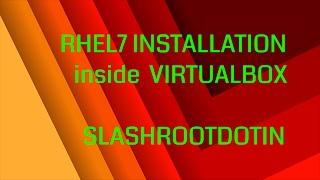 RHEL7 installation in VirtualBox