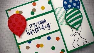 Stampin' Up!- Gift Card Holder using Balloon Pop-up thinlits