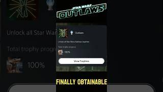 The STAR WARS OUTLAWS PLATINUM is now OBTAINABLE