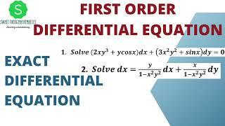 Exact differential equations examples bsc maths RTMNU || Engineering maths || ODE