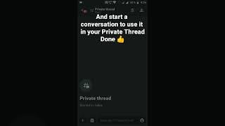 How to create a Private Thread in Discord Mobile Updated UI #roduz #how #howto #discord #update #use