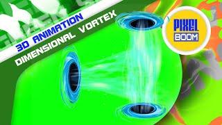 Green Screen Dimensional Vortex 3D Animation PixelBoom