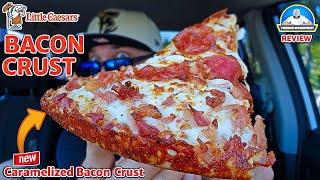 Little Caesars® Bacon Crust Pepperoni Pizza Review! | NEW Caramelized Bacon Crust! | theendorsement