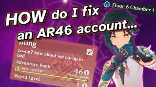 Can I fix this AR46 Genshin account???