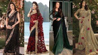 New Saree Designs 2022 Party Wear Chiffon Saree Pakistani Designer Saree