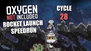 Oxygen Not Included Rocket launch Speedrun -  Launch Upgrade in 28 cycles (Modded, detail below)