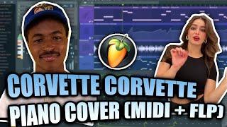 Popp Hunna - Adderall (Corvette Corvette) (MIDI + FLP) (FL Studio Piano Tutorial / Cover)