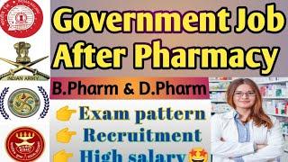 Government Jobs After Pharmacy B.Pharmacy के बाद High Salary government Jobs|| #pharmacy #government