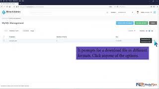 How to download a database in DirectAdmin