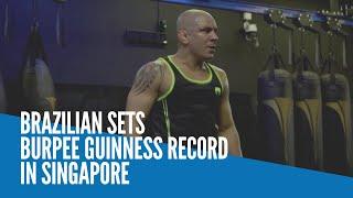 Brazilian sets burpee Guinness Record in Singapore