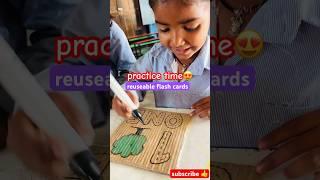 reuseable flash cards | practice time | #shorts #viral #tlm #maths #123 #mathsforkids #funlearning