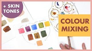 Colour Mixing Basics & Skin Tones for Watercolour Painting